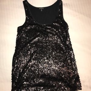 Sexy black sequin Express tank